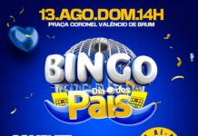 Bingo de Dia dos Pais promete diversão e prêmios na Praça Coronel Valêncio de Brum neste domingo