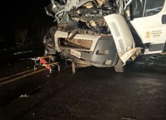 Acidente entre van da saúde, caminhão e pick-up deixa quatro mortos na MS-156