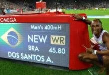 Alison dos Santos bate o recorde mundial dos 400 metros com barreiras