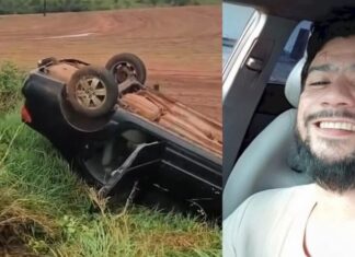 Motorista morre após veículo capota